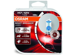 Dual package of Osram Night Breaker Laser +130% halogen bulbs 64210NBL-HCB H7