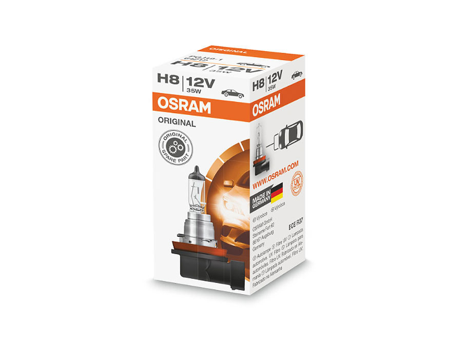 A single package of Osram Original Standard Halogen bulb 64212 H8