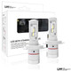 Enclosed package with two opened LPF 6000K Fanless Halogen size LED Lights w/Smartchip bulbs H4/9003/HB2