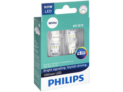 Enclosed package of Philips Ultinon LED White Interior/Exterior bulbs 921