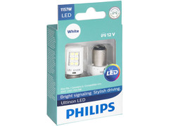 Enclosed package of Philips Ultinon LED White Interior/Exterior bulbs 1157