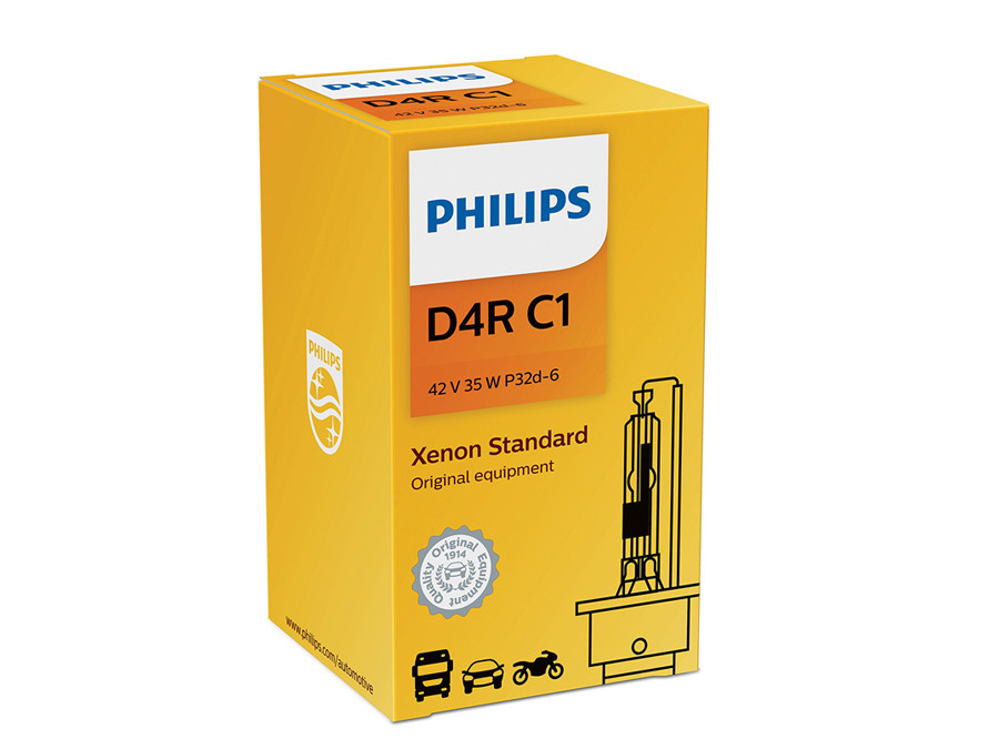 Philips Xenon HID Standard OEM 4300K 42406C1 headlight bulb with COA Label D4R
