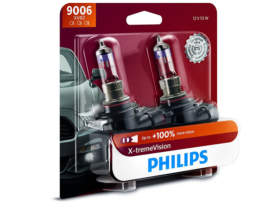 Enclosed package of Philips X-treme Vision +100% 9006/HB4