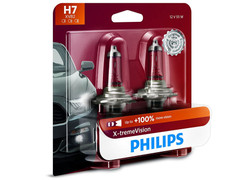 Enclosed package of Philips X-treme Vision +100% H7