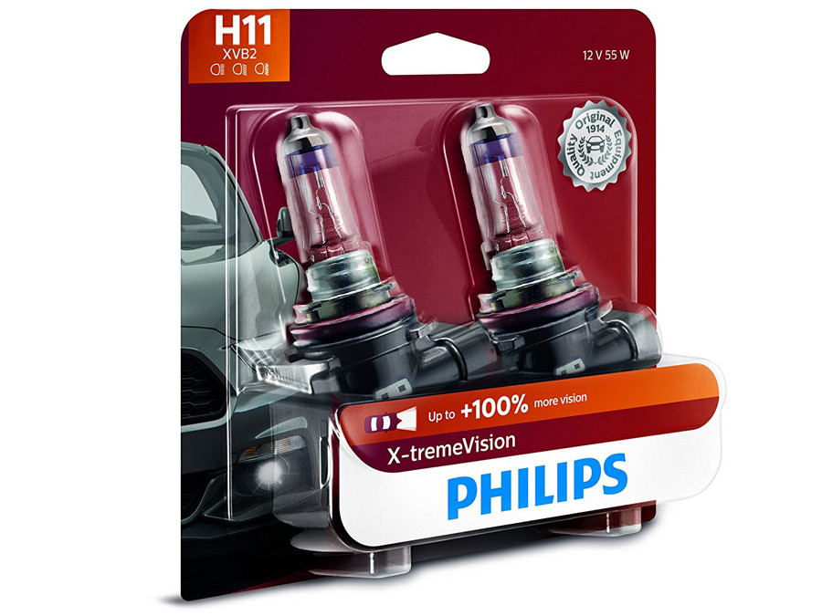 Enclosed package of Philips X-treme Vision +100% H11