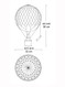 Authentic Models AP163US Royal Aero Helium US Flag Balloon Dimensions