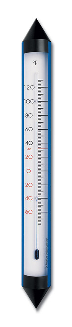 Analog Garden Thermometer Aluminum Electric Blue 18 inch Hokco