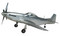 Authentic Models AP459 WWII P-51 Mustang Airplane Side View