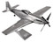 Authentic Models AP459 WWII P-51 Mustang Airplane on Stand