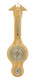 Banjo Weather Station Barometer Thermometer Hygrometer Solid Pine 18 in Hokco