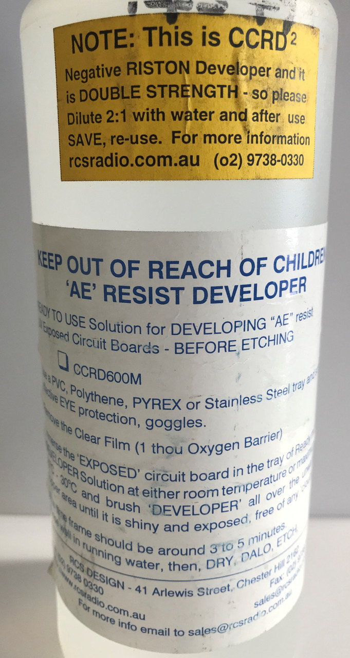 CRD30 Riston Developer | Resist Developer | PCB's | NZ