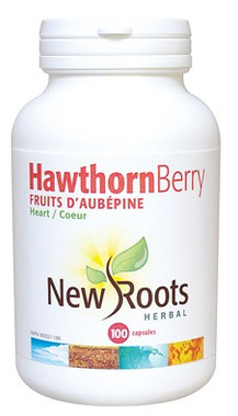 New Roots Hawthorn Berry 500 mg, 100 Capsules | NutriFarm.ca