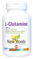 New Roots L-Glutamine 500 mg, 240 Capsules | NutriFarm.ca