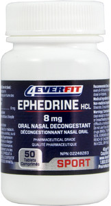 4EverFit Ephedrine 8mg, 50 Tablets | NutriFarm.ca