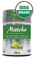 New Roots Matcha Green Tea Certified Organic, 100 g | NutriFarm.ca