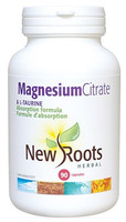 New Roots Magnesium Citrate & L-Taurine, 90 Capsules | NutriFarm.ca