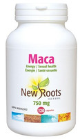 New Roots Maca 750 mg 0.42% macasides, 120 Capsules | NutriFarm.ca