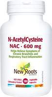 New Roots N-AcetylCysteine 600 mg, 180 Capsules | NutriFarm.ca