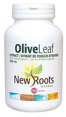 New Roots Olive Leaf Extract 500 mg, 120 Capsules | NutriFarm.ca