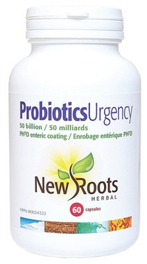 New Roots Probiotics Urgency 50 Billion, 60 Capsules | NutriFarm.ca