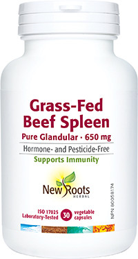 New Roots Grass-Fed Beef Pure Spleen, 30 Capsules