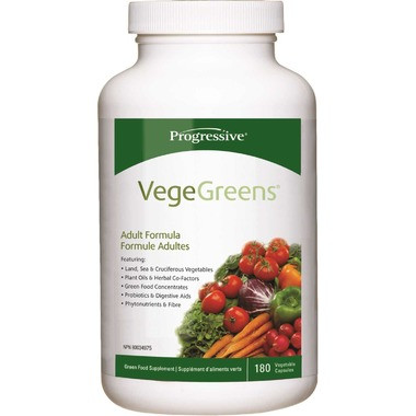 Progressive VegeGreens, 180 Capsules | NutriFarm.ca