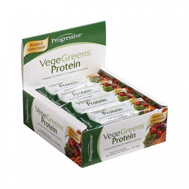 Progressive VegeGreens Protein Bars, 12 Bars | NutriFarm.ca
