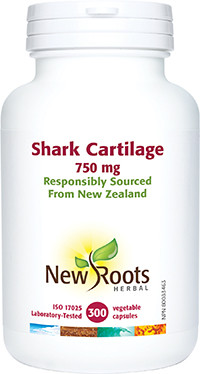 New Roots Shark Cartilage 750 mg, 300 Capsules | NutriFarm.ca