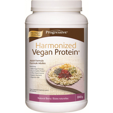 Progressive Harmonized Vegan Protein Natural Berry, 840 g | NutriFarm.ca