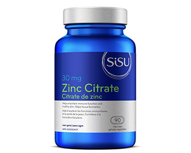 SISU Zinc Citrate 30 mg, 90 Vegetable Capsules | NutriFarm.ca