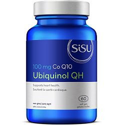 SISU Ubiquinol QH 100 mg, 60 Softgels | NutriFarm.ca