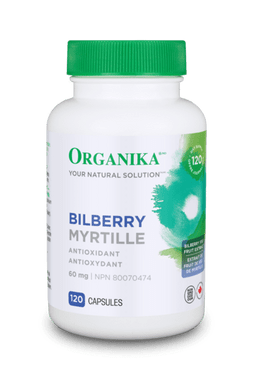 Organika Bilberry Extract,  120 Capsules | NutriFarm.ca