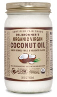 Dr. bronner's White Kernel Organic Virgin Coconut Oil, 414 ml | NutriFarm.ca