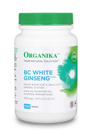 Organika Ginseng - BC WHITE (Panax Ginseng) 500mg, 100 Capsules | NutriFarm.ca
