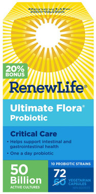 RENEW LIFE Ultimate Flora 50 Billion, 60 + 12 Free Vegetable Capsules | NutriFarm.ca