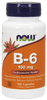 NOW Vitamin B-6 100 mg, 100 Capsules | NutriFarm.ca