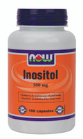 NOW Inositol 500 mg, 100 Capsules | NutriFarm.ca