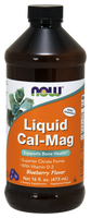 NOW Liquid Calcium Magnesium Citrate plus Vitamin D Blueberry, 473 ml | NutriFarm.ca