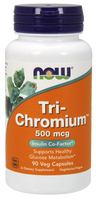 NOW Tri-Chromium 500 mg plus Cinnamon, 90 Vegetable Capsules | NutriFarm.ca
