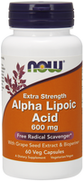 NOW Alpha Lipoic Acid 600 mg, 60 Vegetable Capsules | NutriFarm.ca