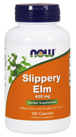 NOW Slippery Elm 400 mg, 100 Capsules | NutriFarm.ca