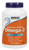 NOW Omega-3 1000 mg, 200 Softgels | NutriFarm.ca