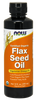 NOW Organic Flax Oil Liquid, 355 ml | NutriFarm.ca