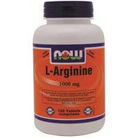 NOW L-Arginine 1000 mg, 120 Tablets | NutriFarm.ca