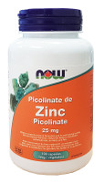 NOW Zinc Picolinate 25 mg, 100 Capsules | NutriFarm.ca