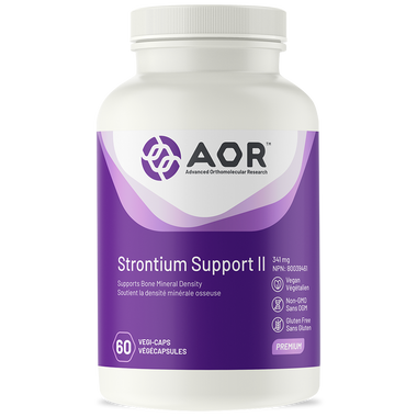 AOR Strontium Support ll, 60 Vegetable Capsules | NutriFarm.ca
