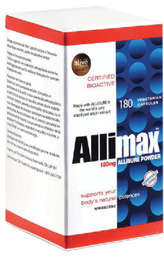Allimax 100% Stabilized Allicin, 180 Capsules | NutriFarm.ca