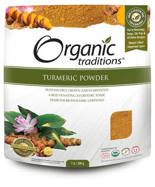 Organic Traditions Turmeric Powder, 200 g | NutriFarm.ca