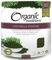 Organic Traditions Chlorella Powder, 150 g | NutriFarm.ca