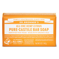 Dr. Bronner's Organic Citrus Bar Soap, 140 g | NutriFarm.ca